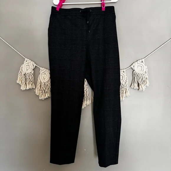Reitmans Black Plaid Pants - Size 12 - Picture 2 of 3